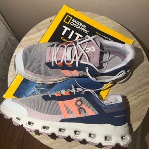 On Running Sneakers - Pink, Orange, and Blue